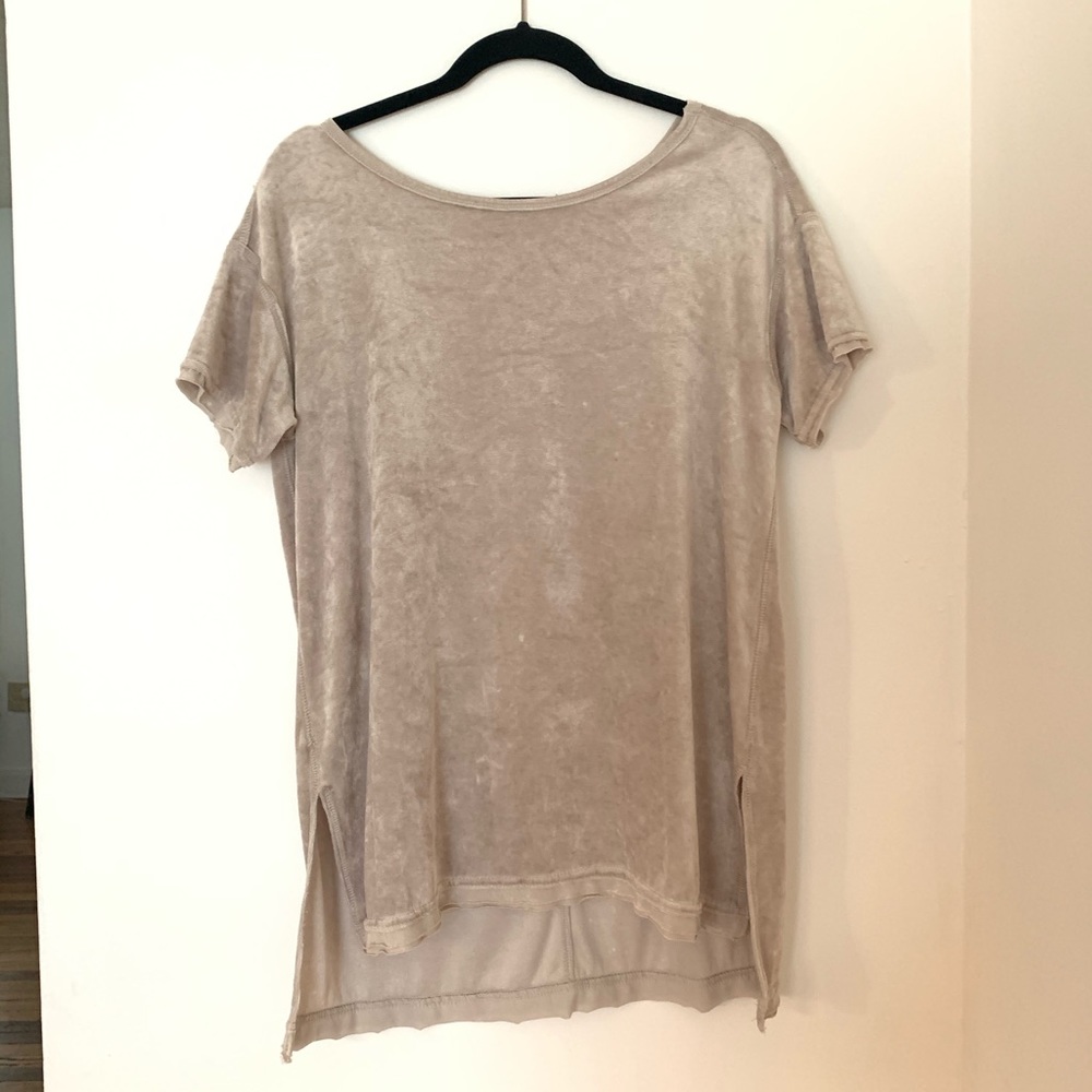 Pink Velvet Flowy Top size M